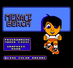 Menace Beach Title Screen